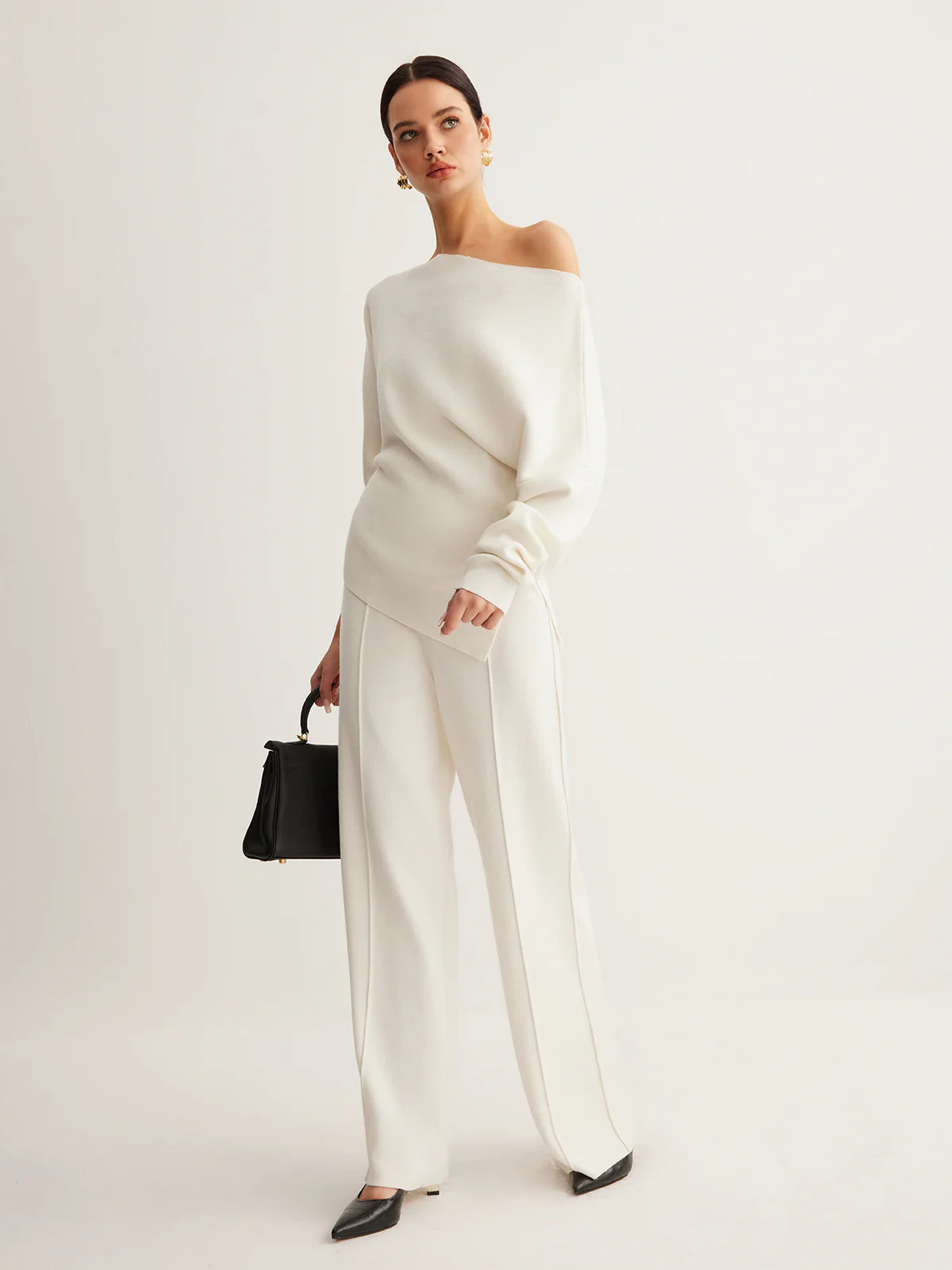 Wool-Blend Piping Pants | Commense
