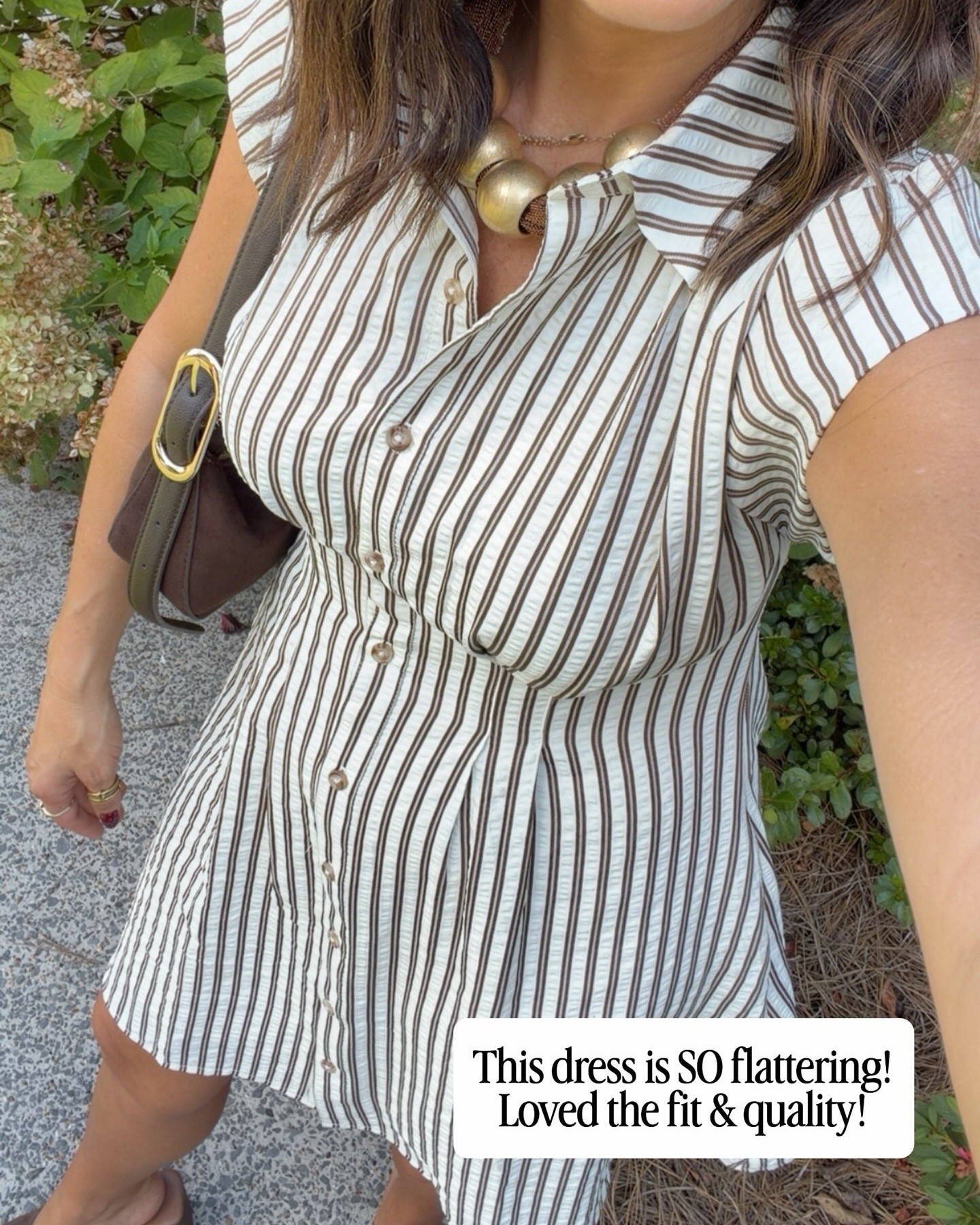 DRESS on repeat 🤎
Such an easy one to dress up or wear casually.

Size 2

#AffordableFashion #FallFashion #FallStyle #StripedDress #ButtonFrontDress #DressFinds #FashionFinds #EverydayStyle #LTKCreator #LTKFashion #LTKStyle