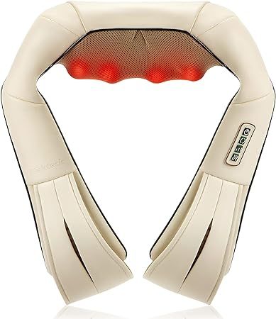 Nekteck Shiatsu Neck and Back Massager with Soothing Heat, Electric Deep Tissue 3D Kneading Massa... | Amazon (US)