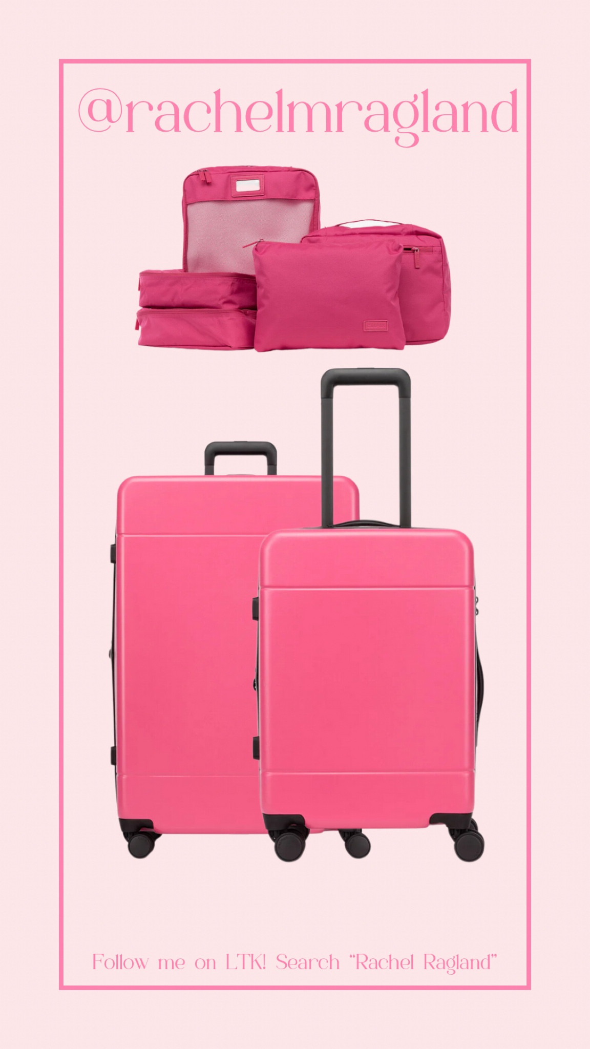 Travel. Suitcase. Europe. International travel. Calpak. Pink suitcase. Packing cubes  

#LTKTravel