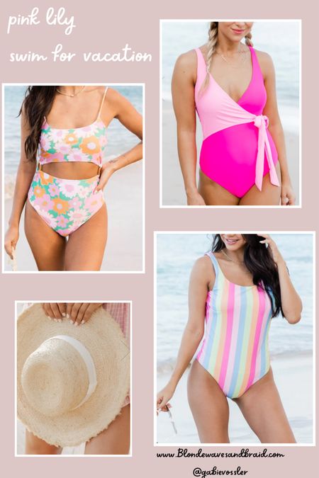 Cute swim/vacation wear from pink lily! #pinklily #swimsuit #vacation #pinkswim #vacationoutfit #swimwear 

#LTKFind #LTKswim #LTKunder100