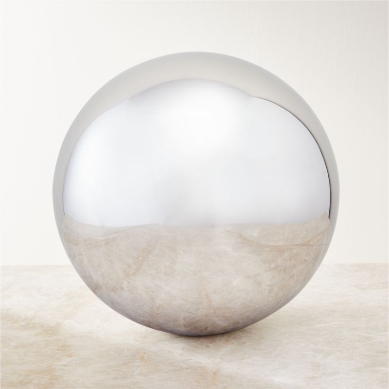 Nix Stainless Steel Decorative Orb 12" + Reviews | CB2 | CB2