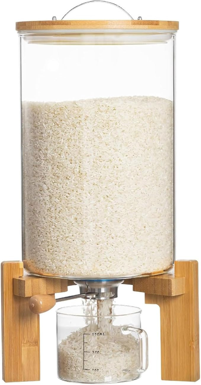 Rice Dispenser, Rice Storage Container, Flour and Cereal Container for Kitchen Organization and P... | Amazon (US)