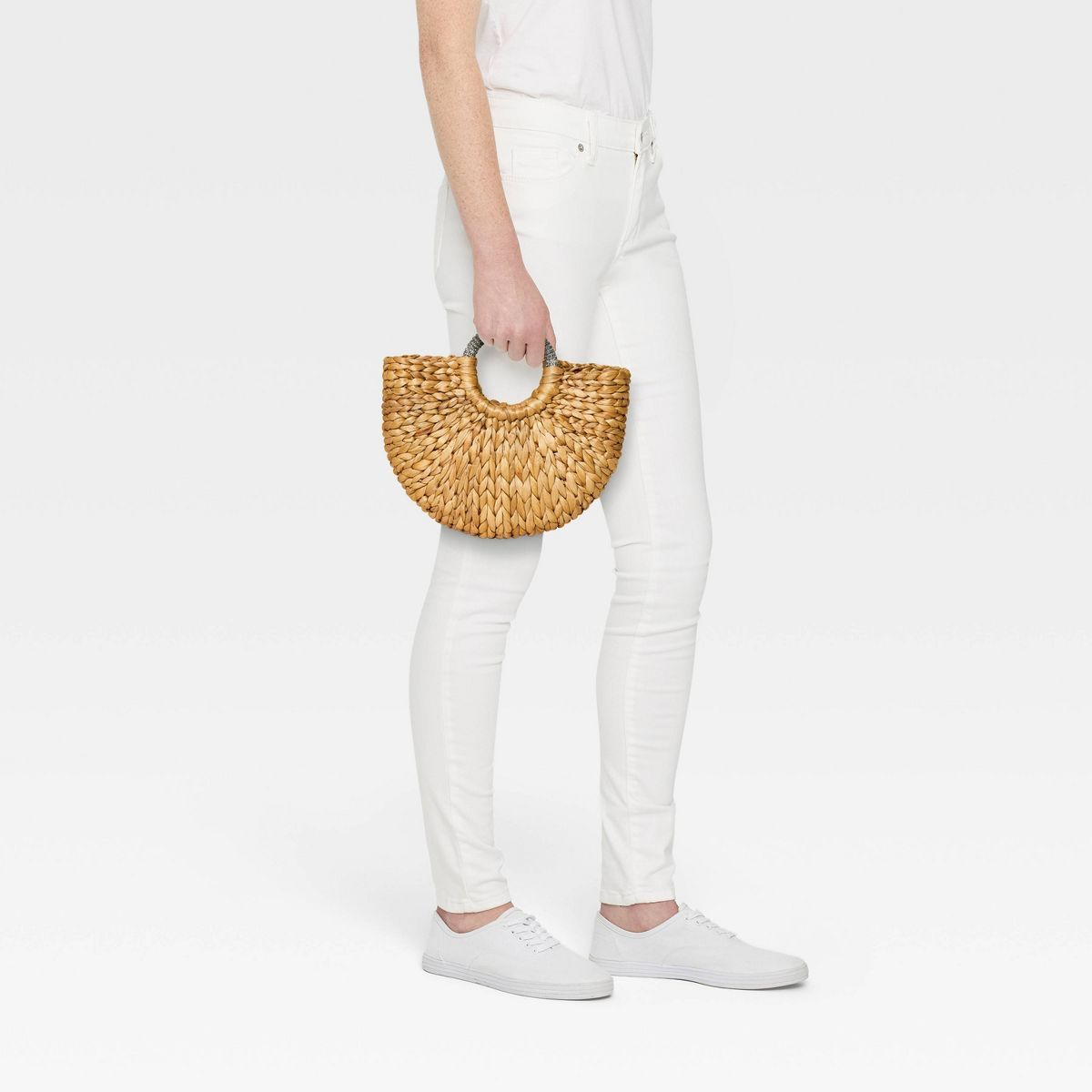 Small Embellished Handheld Tote Handbag - A New Day™ Beige | Target