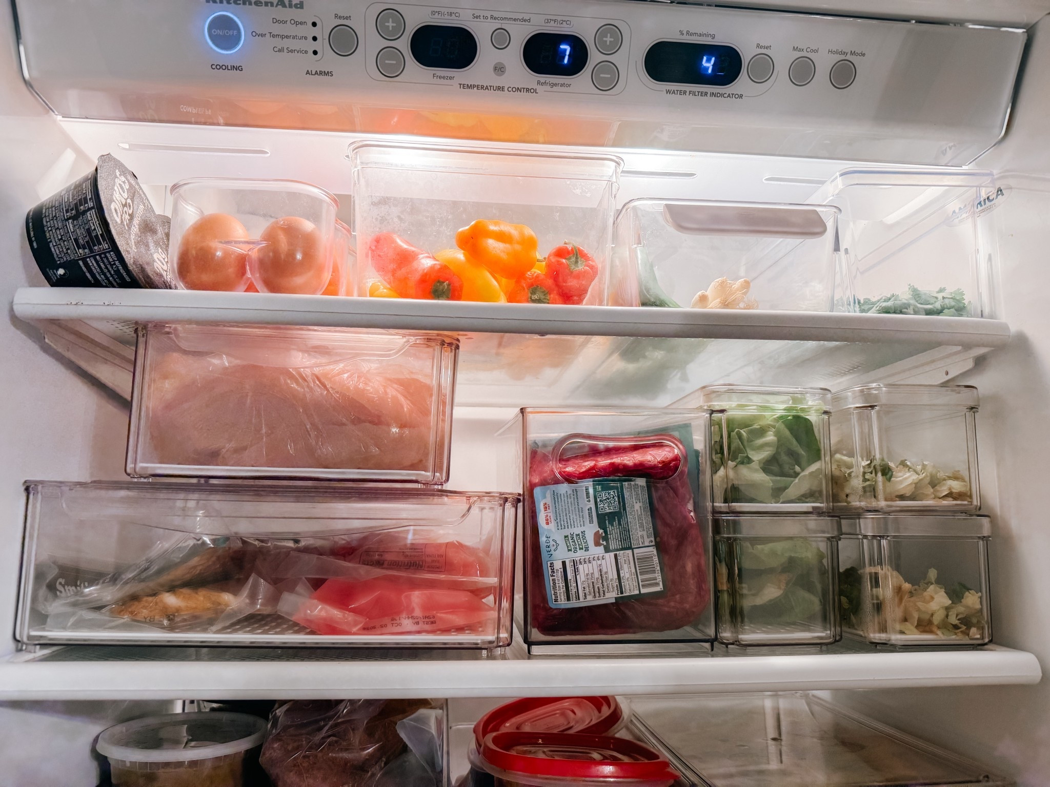 ✨ These game-changing containers have transformed my fridge! Now everything is organized, and my meats, veggies, and fruits stay fresher longer. Say goodbye to waste and hello to a beautifully organized kitchen! 🥦🍎🍗 #FridgeOrganization #FreshFood #KitchenGoals



#LTKHome