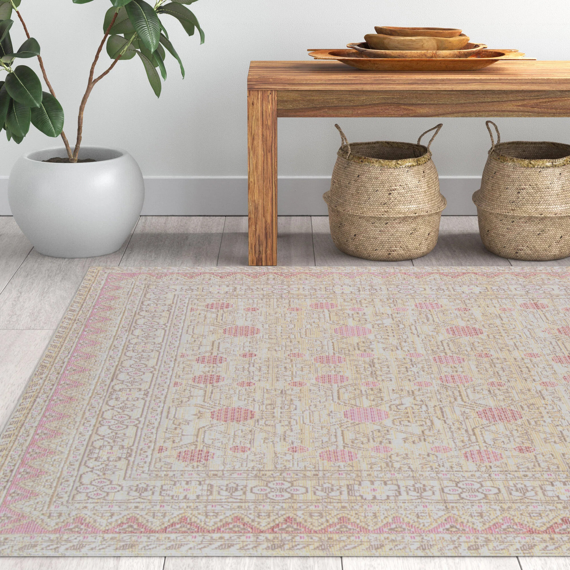 Viv + Rae™ Finnley Pink/Yellow/Red Rug & Reviews | Wayfair | Wayfair North America