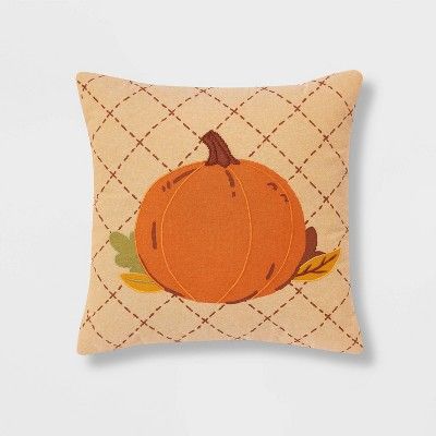 Pumpkin Square Throw Pillow Orange | Target
