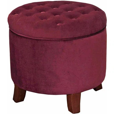 Homepop Home Decor | Upholstered Round Velvet Tufted Foot Rest Ottoman | Ottoman With Storage For Living Room & Bedroom | Decorative Home Furniture, B | Wayfair North America