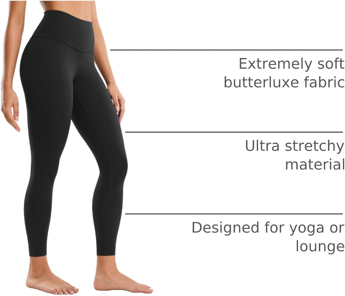CRZ YOGA Butterluxe Yoga Leggings 25" - High Waisted Buttery Soft Womens Workout Lounge Pants | Amazon (US)