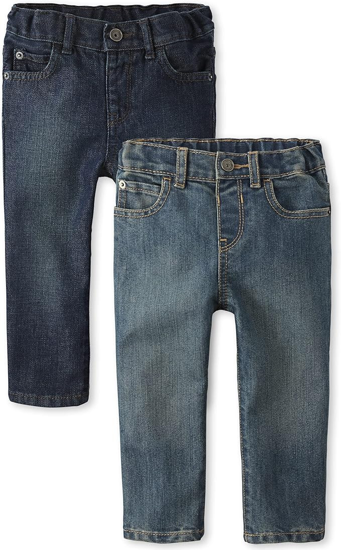 The Children's Place Baby and Toddler Boys' Basic Skinny Jeans, Multipack | Amazon (US)