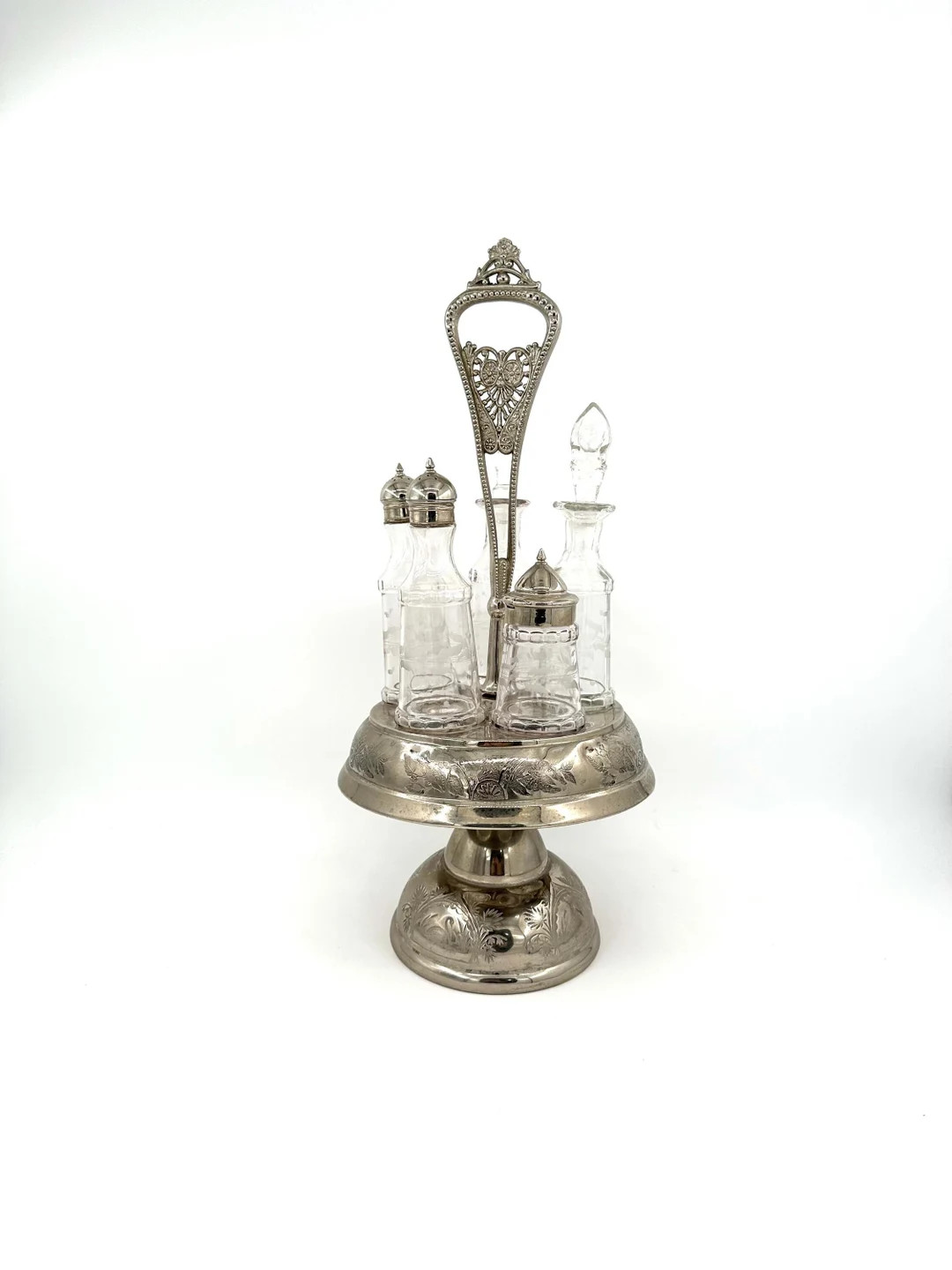 Vintage Cruet Condiment Server Silver Plate Condiment Carousel Kitchen Decor - Etsy | Etsy (US)