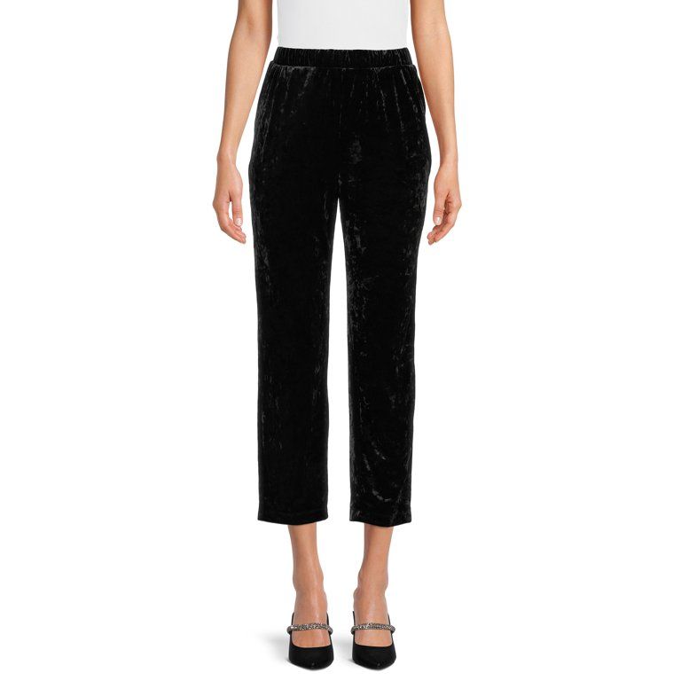 The Get Women's Velvet Pull-On Trousers - Walmart.com | Walmart (US)