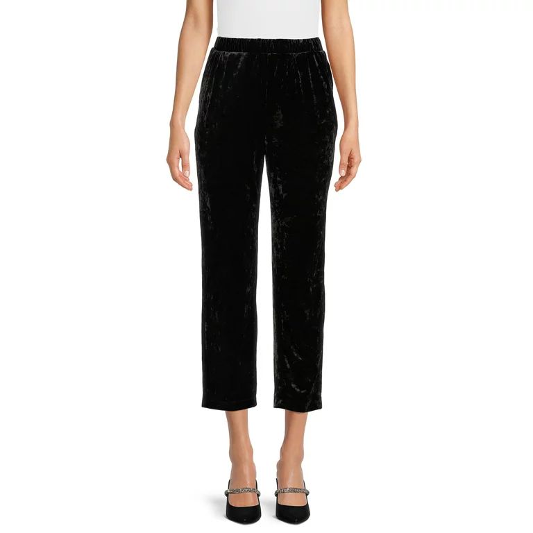 The Get Women's Velvet Pull-On Trousers - Walmart.com | Walmart (US)