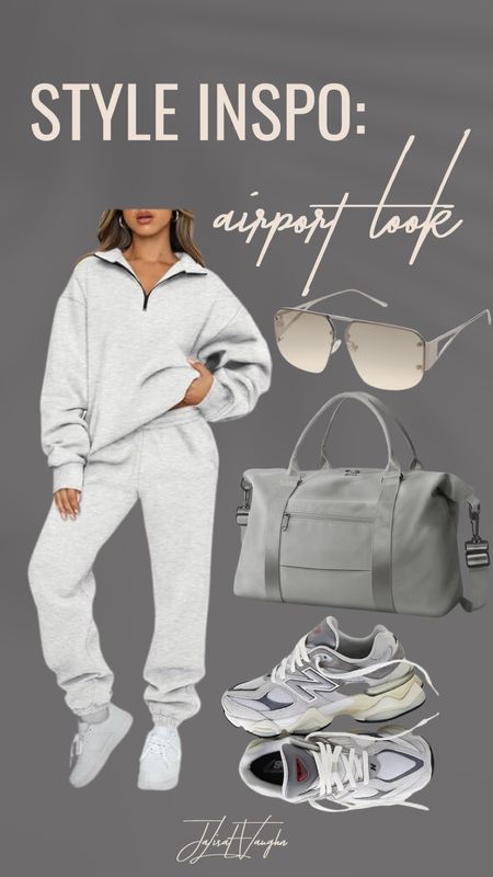 Airport looks matter too! Traveling in style but comfort is key! Get this look for your upcoming trip!

#LTKTravel #LTKStyleTip #LTKFindsUnder100