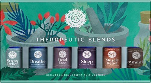 Woolzies Natural 100% Pure Therapeutic Essential oil Gift Set of 6 | Good night, Breathe, Pain re... | Amazon (US)