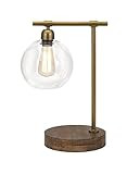 IMAX 89987 Amplitude Glass and Wood Table Lamp - Artisan Crafted Desk Lamp with an Edison Style Bulb | Amazon (US)