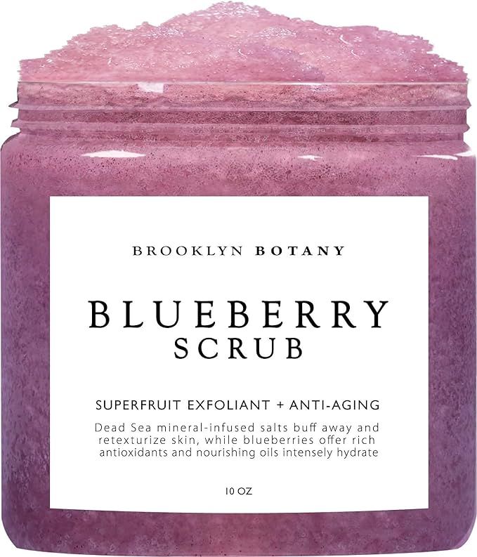 Brooklyn Botany Blueberry Body Scrub - Moisturizing Body Scrub Great for Acne Scar, Spider Veins,... | Amazon (US)