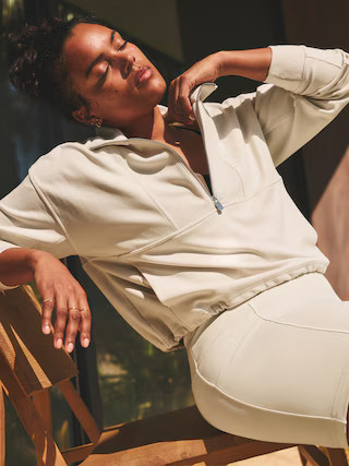 Seasoft Rib 1/4 Zip Popover | Athleta