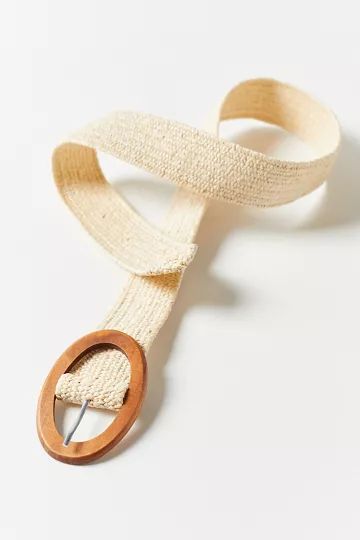 UO Woven Wood Buckle Belt | Urban Outfitters (US and RoW)