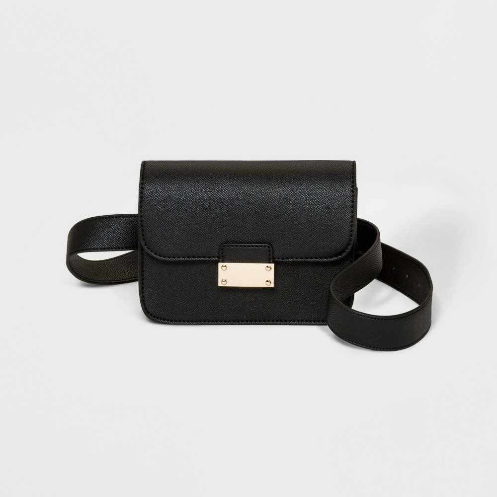 Women's Modern Fanny Pack - A New Day Black, Size: Small | Target