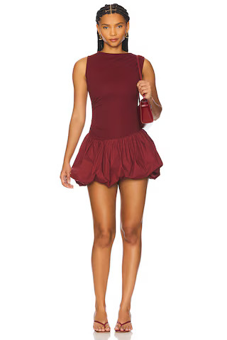 SNDYS x REVOLVE Maya Bubble Dress in Cranberry from Revolve.com | Revolve Clothing (Global)