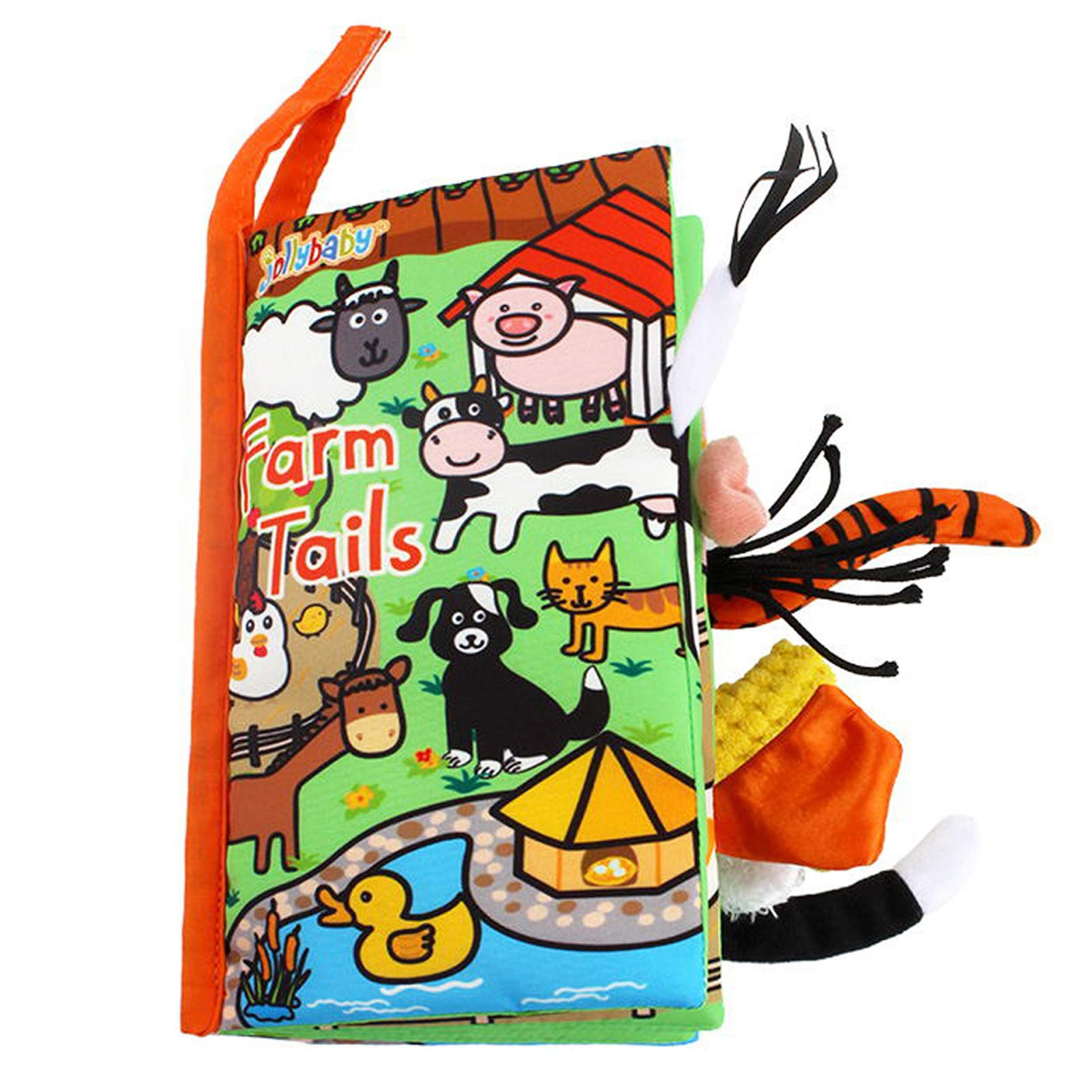 Baby Soft Animal Tails Activity Cloth Book with Crinkle Fabric, Farm Tails | Amazon (US)