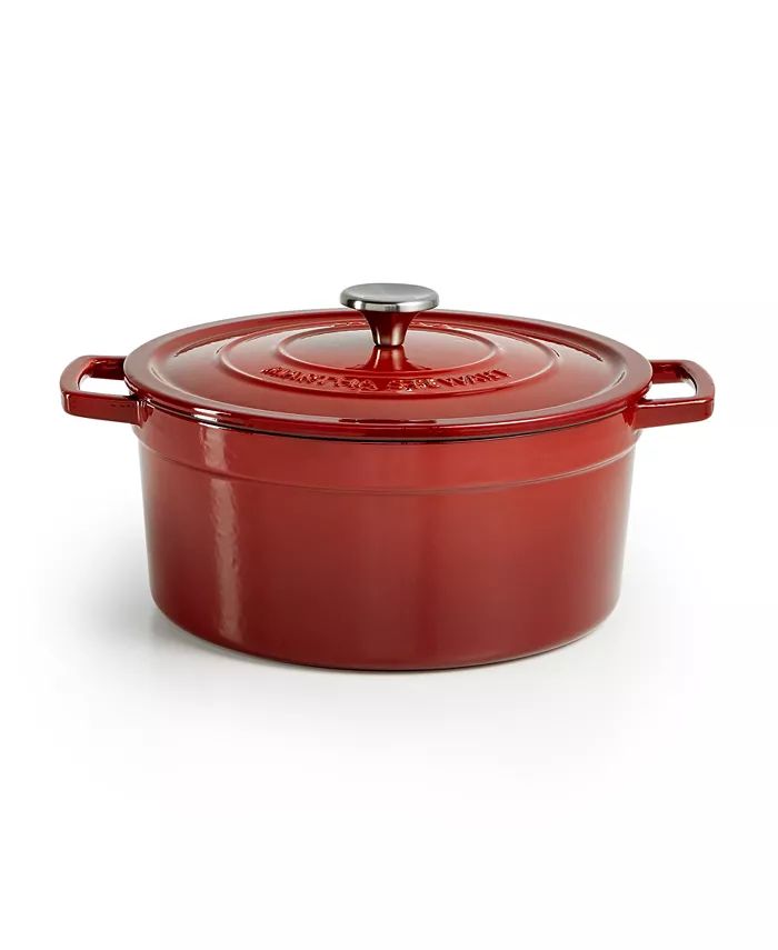 Martha Stewart Collection Enameled Cast Iron Round 6-Qt. Dutch Oven & Reviews - Cookware - Kitche... | Macys (US)