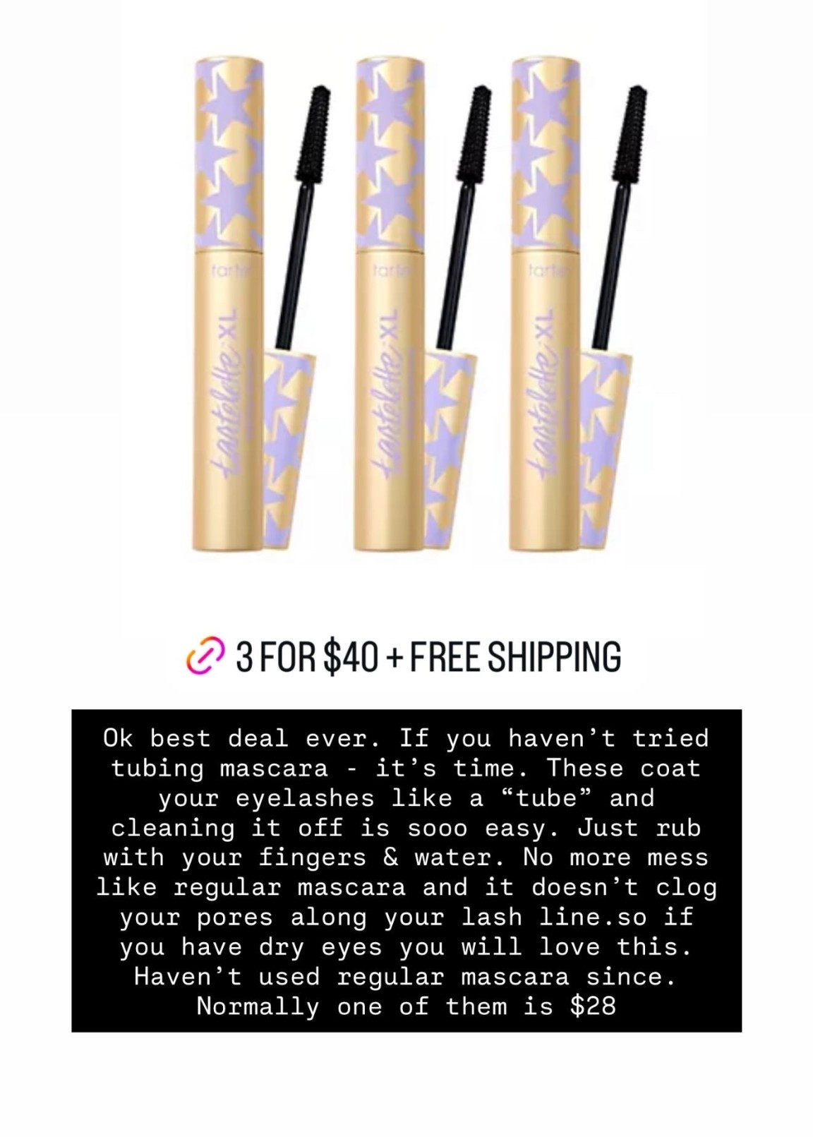 If you haven’t tried tubing mascara, it’s time! Coming from an eye doc, definitely recommend if you have dry/itchy eyes. Linking all the tubing mascaras! 

Black Friday 
Cyber Monday 
Tarte 
Gifts for her 
Stocking stuffers 
Beauty 





#LTKGiftGuide #LTKBeauty #LTKCyberWeek