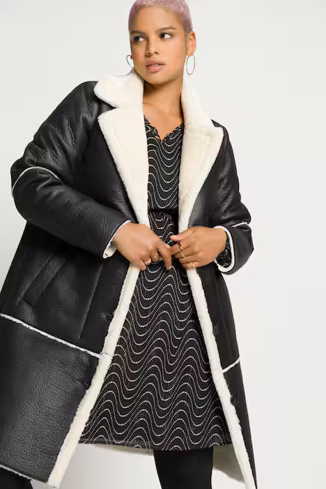 A-line Fit Shearling Coat | all Coats | Coats | Ulla Popken - US & CA