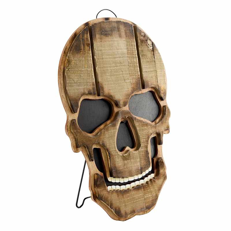 Skull Leaner, 28", Wood, sold by At Home | At Home