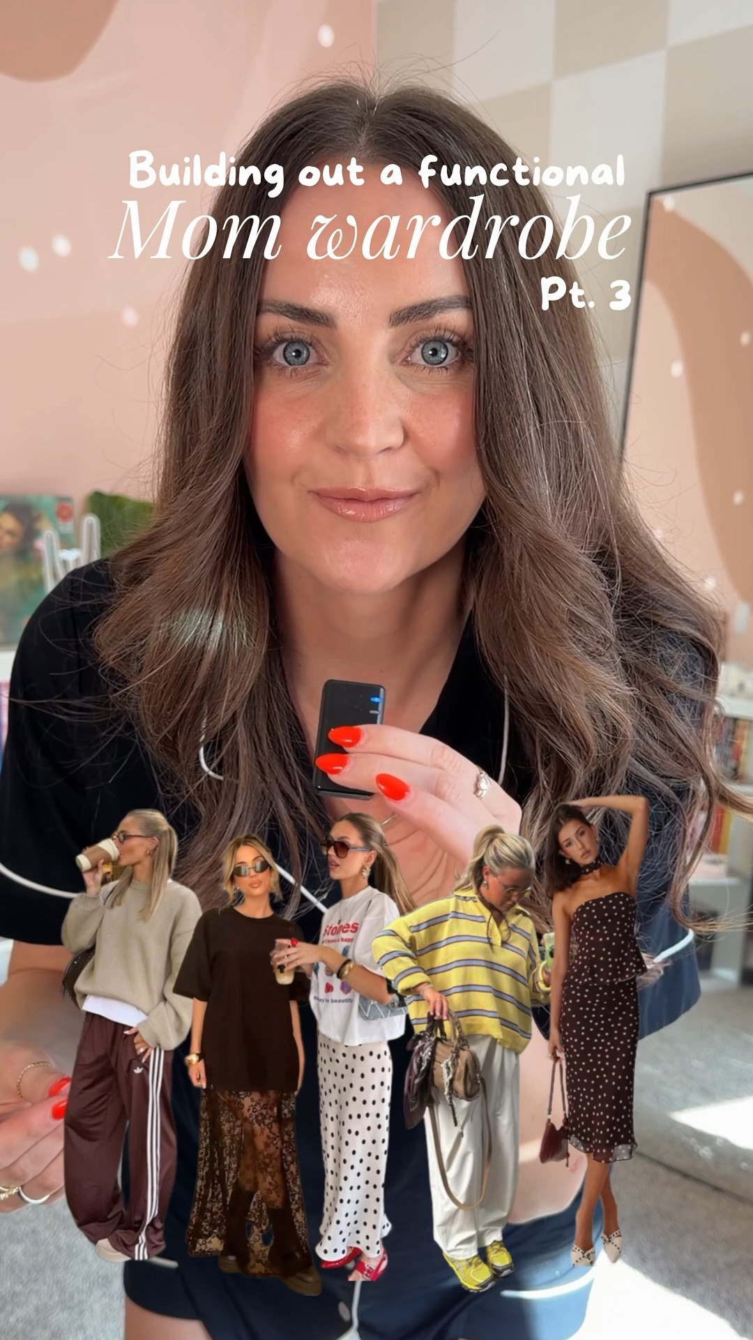 5’9” Mom outfit wearing size medium, striped button-down shirts, small gray sweatpants. ￼

#LTKmomlife #LTKTall #LTKootd