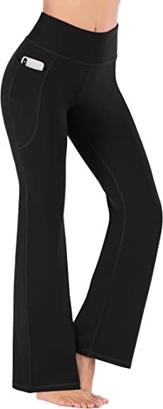 Heathyoga Women's Yoga Pants Bootcut Yoga Pants with Pockets for Women Bootleg High Waist Yoga Pa... | Amazon (US)
