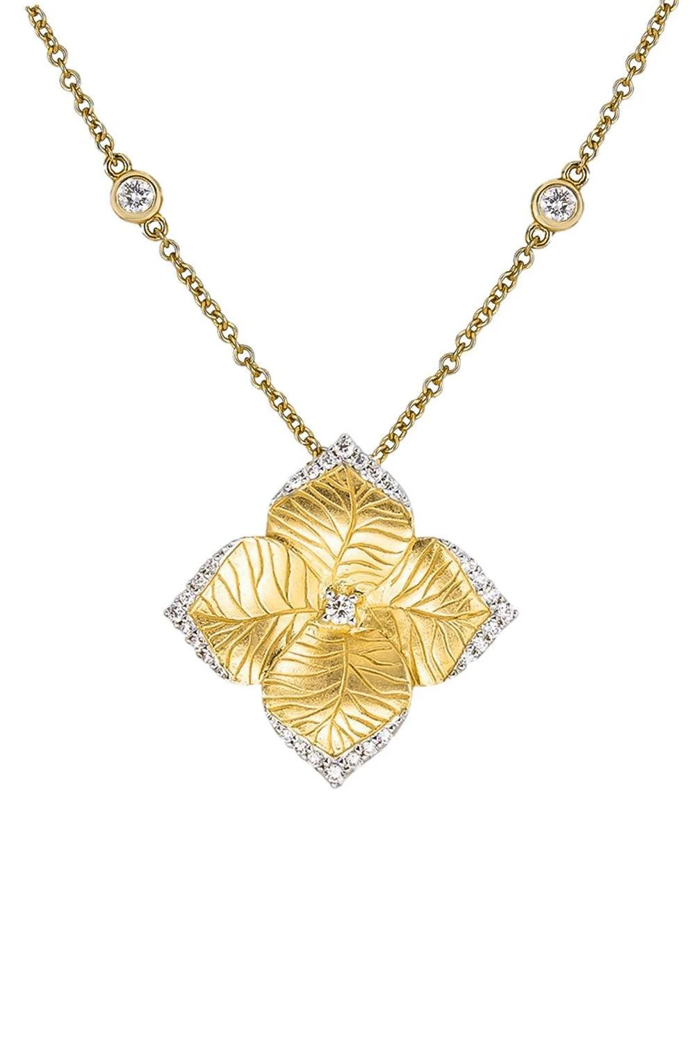 Diamond Satin Flower Necklace | PIRANESI | Marissa Collections