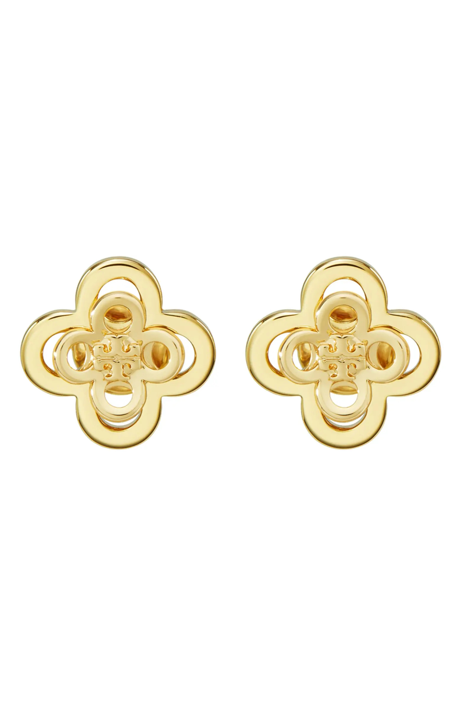 Tory Burch Forget Me Not Clover Stacked Stud Earrings | Nordstrom | Nordstrom