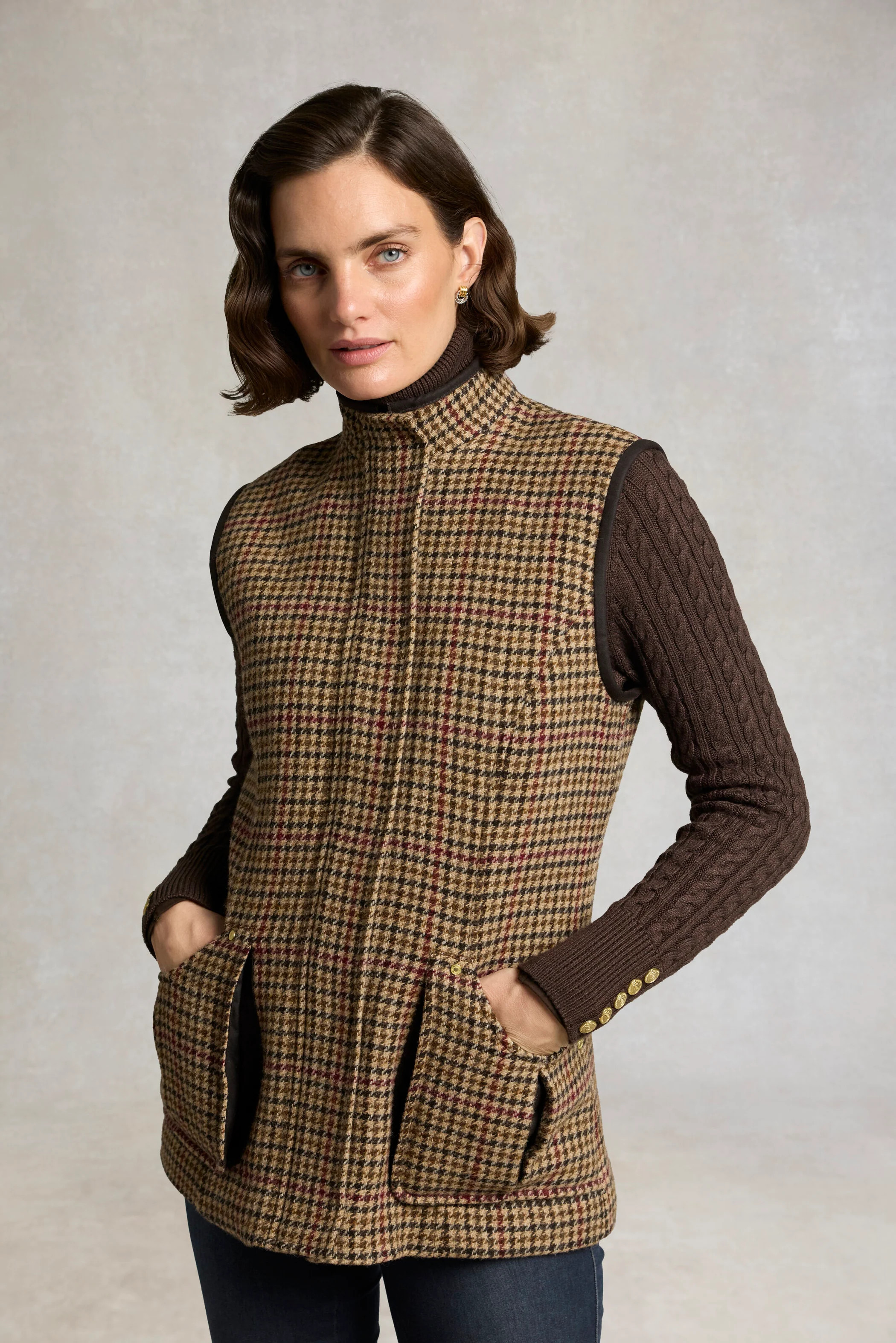 Country Classic Tweed Gilet (Cotswold Tweed) | Holland Cooper