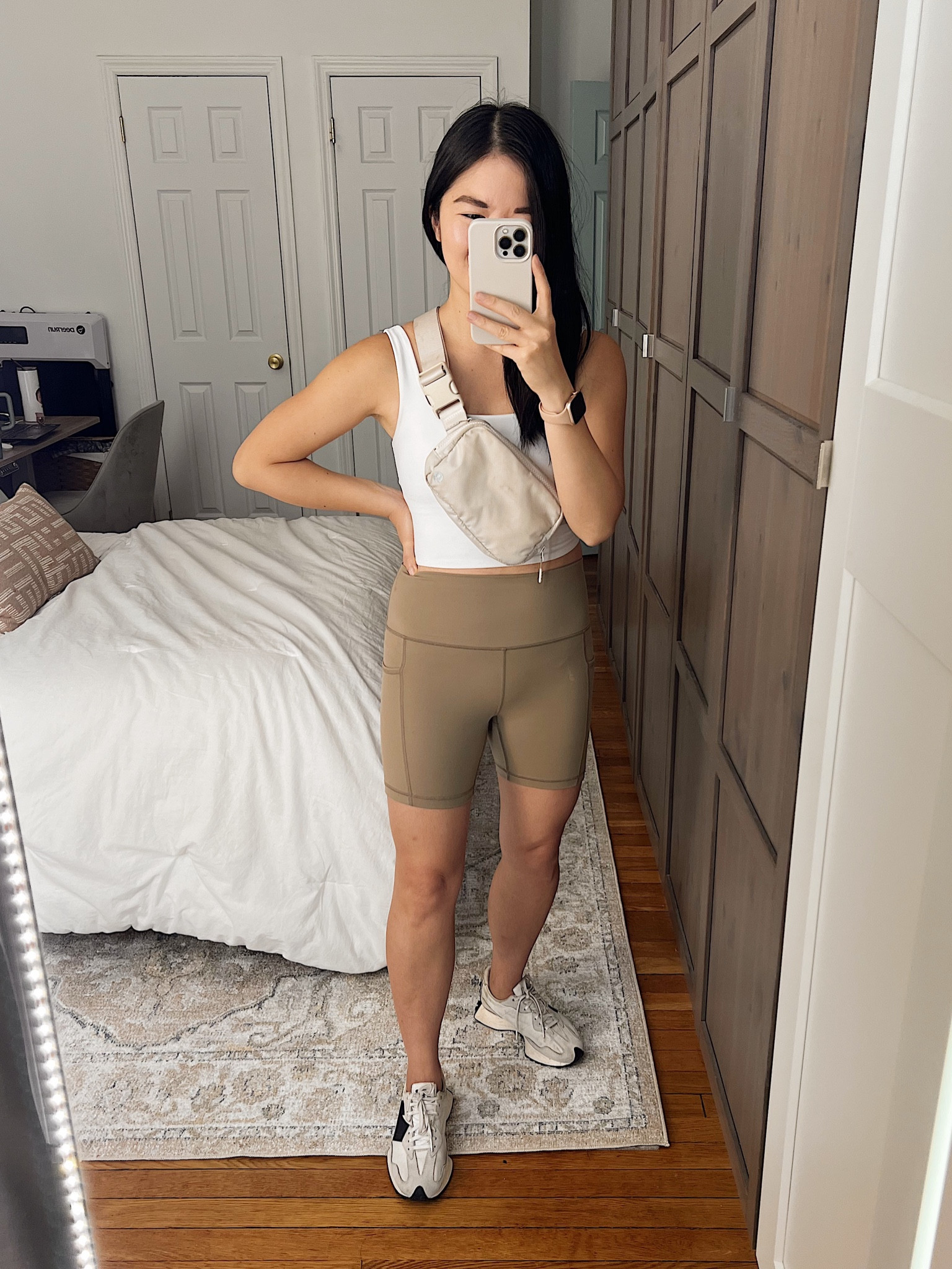 Weekend outfit
Athleisure outfit
White sports bra (S)
High waisted biker shorts (S)
Brown biker shorts
Dark beige biker shorts with pockets
New Balance 327 sneakers (TTS)
Lululemon Everywhere Belt bag in white opal

#LTKFitness #LTKFind #LTKunder50