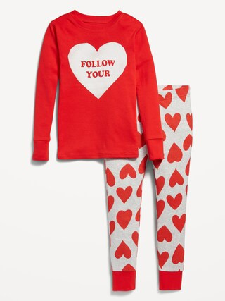 Matching Gender-Neutral "Valentine's Day" Snug-Fit Pajamas for Kids | Old Navy (US)