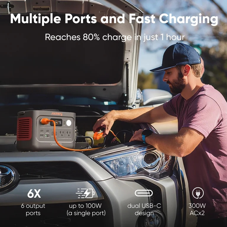 Jackery Explorer 300v2 Auto Kit 300W Continuous/600W Peak Portable Power Station with 12V Battery... | Walmart (US)