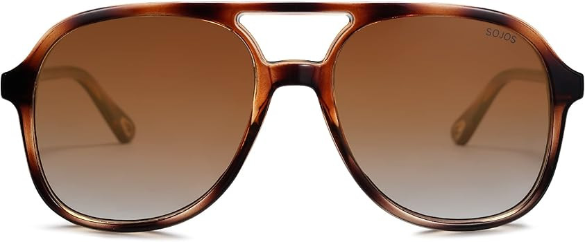 SOJOS Retro Polarized Aviator Sunglasses Womens Mens Classic 80s 90s Vintage Trendy Square Aviato... | Amazon (US)