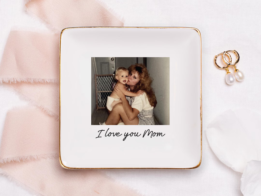 Photo Gifts for Mom Wedding Day, Stocking Stuffers for Mom Photo Gift, Mom Jewelry Dish, Photo Tr... | Etsy (US)