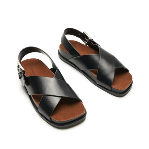 C.Paravano Women Sandals | Women's Slide Sandals | Comfortable Dressy Flat Sandals | Sandals with... | Amazon (US)
