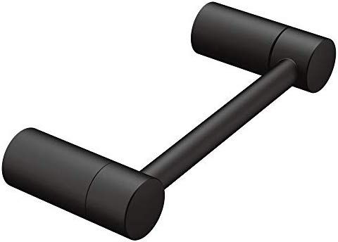 Moen YB0408BL Align Pivoting Double Post Modern Toilet Paper Holder, Matte Black | Amazon (US)