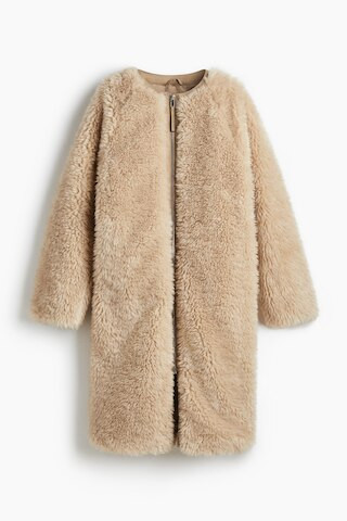 H & M - Mantel aus Teddyfleece - Beige - Damen | H&M (DE, AT, CH, NL, FI)