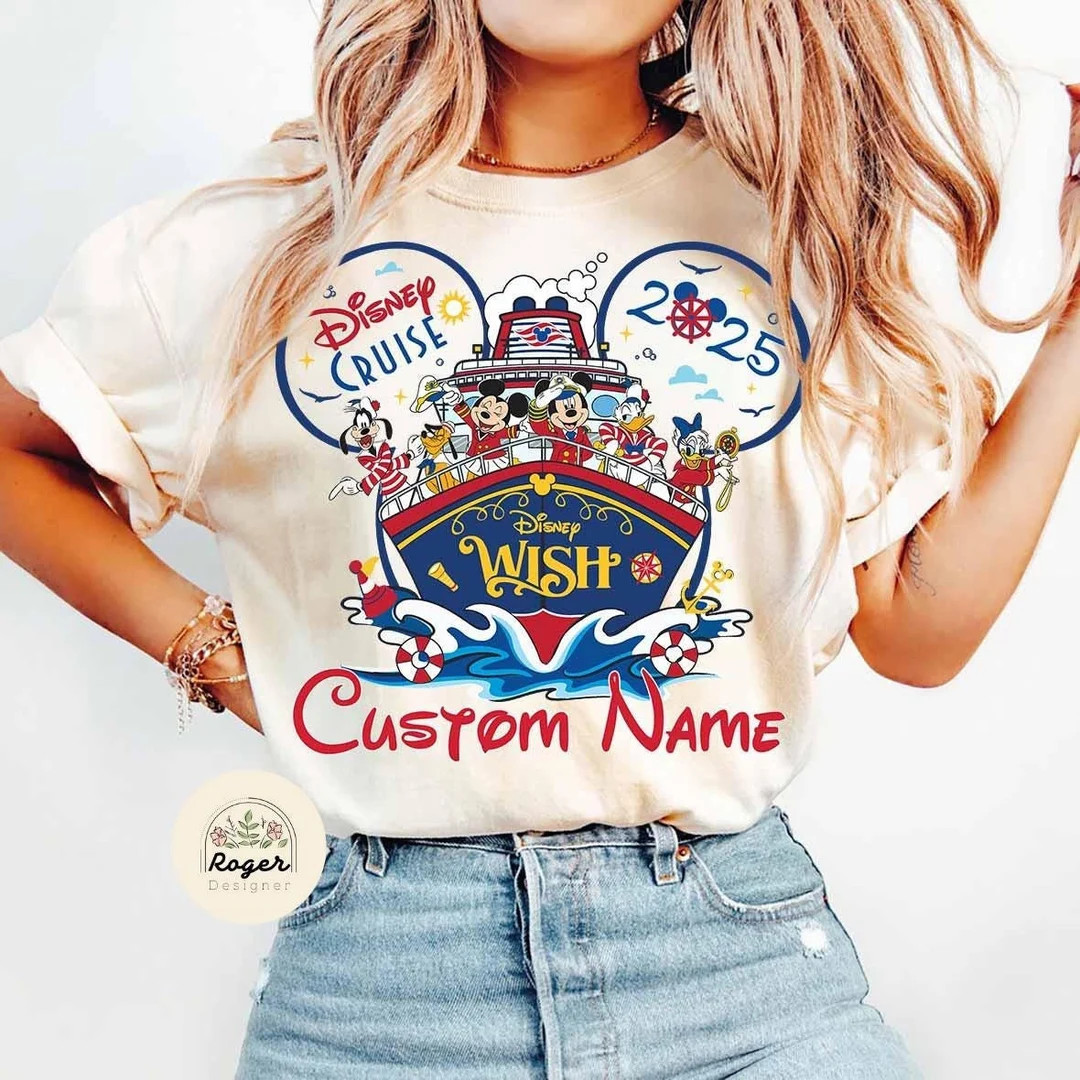Personalized Disney Cruise 2025 Shirt, Mickey and Friends Cruise Family Matching Shirt, Disney Wi... | Etsy (US)