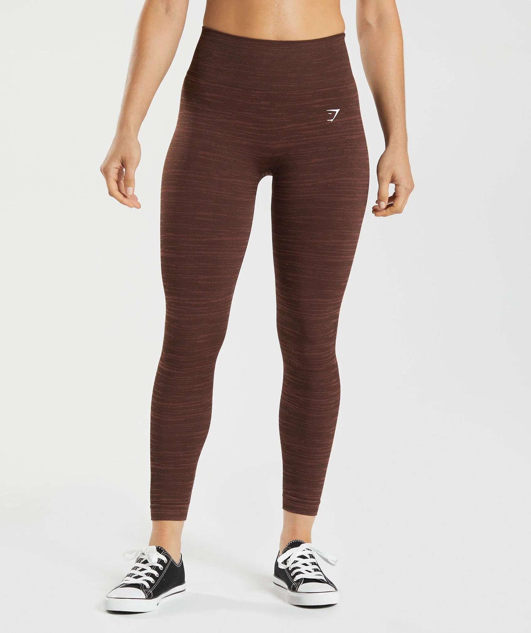 Adapt Marl Seamless Leggings Archive Brown/Cherry Brown | Gymshark US