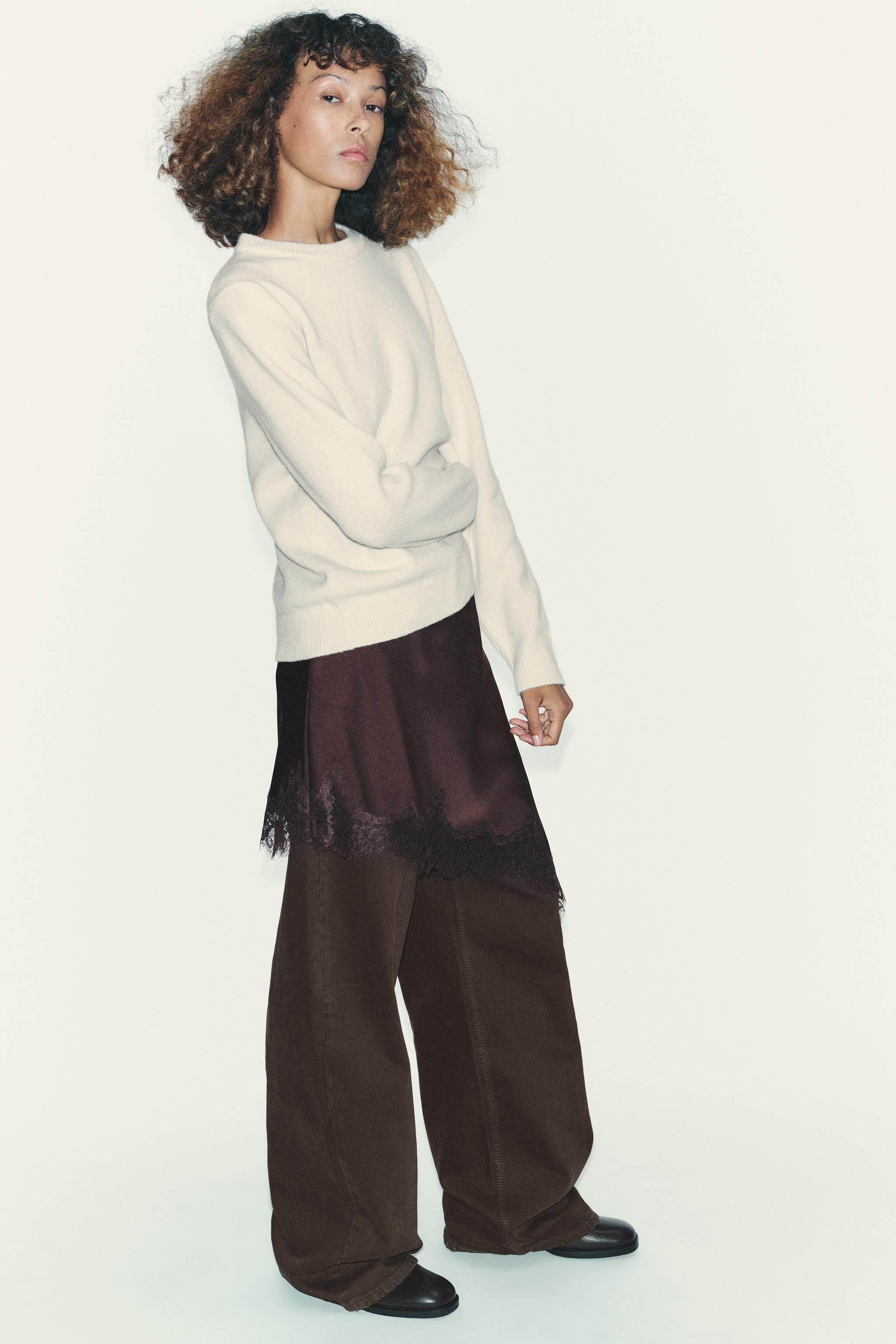 CASHMERE AND WOOL LONG SLEEVE JUMPER | Zara UK