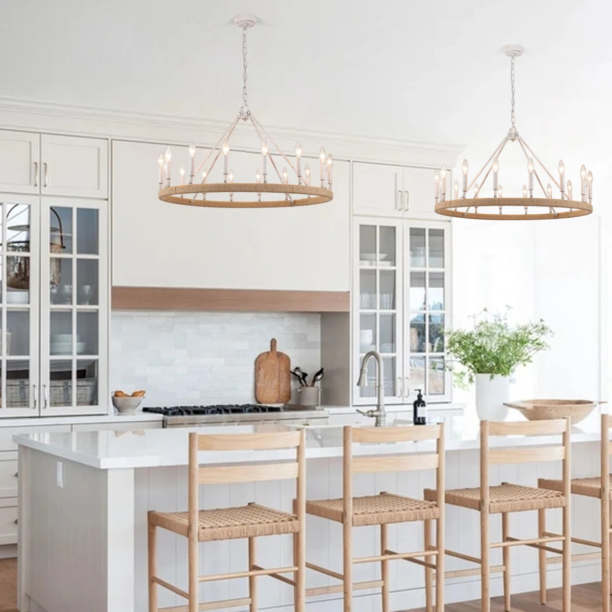 Katenia 16 - Light Dimmable Wagon Wheel Chandelier | Wayfair North America