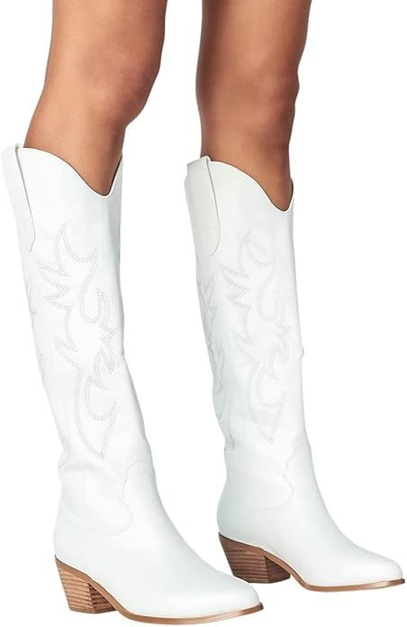 BILLINI Women's Urson Pointed-Toe Knee High Cowboy Boots | Amazon (US)
