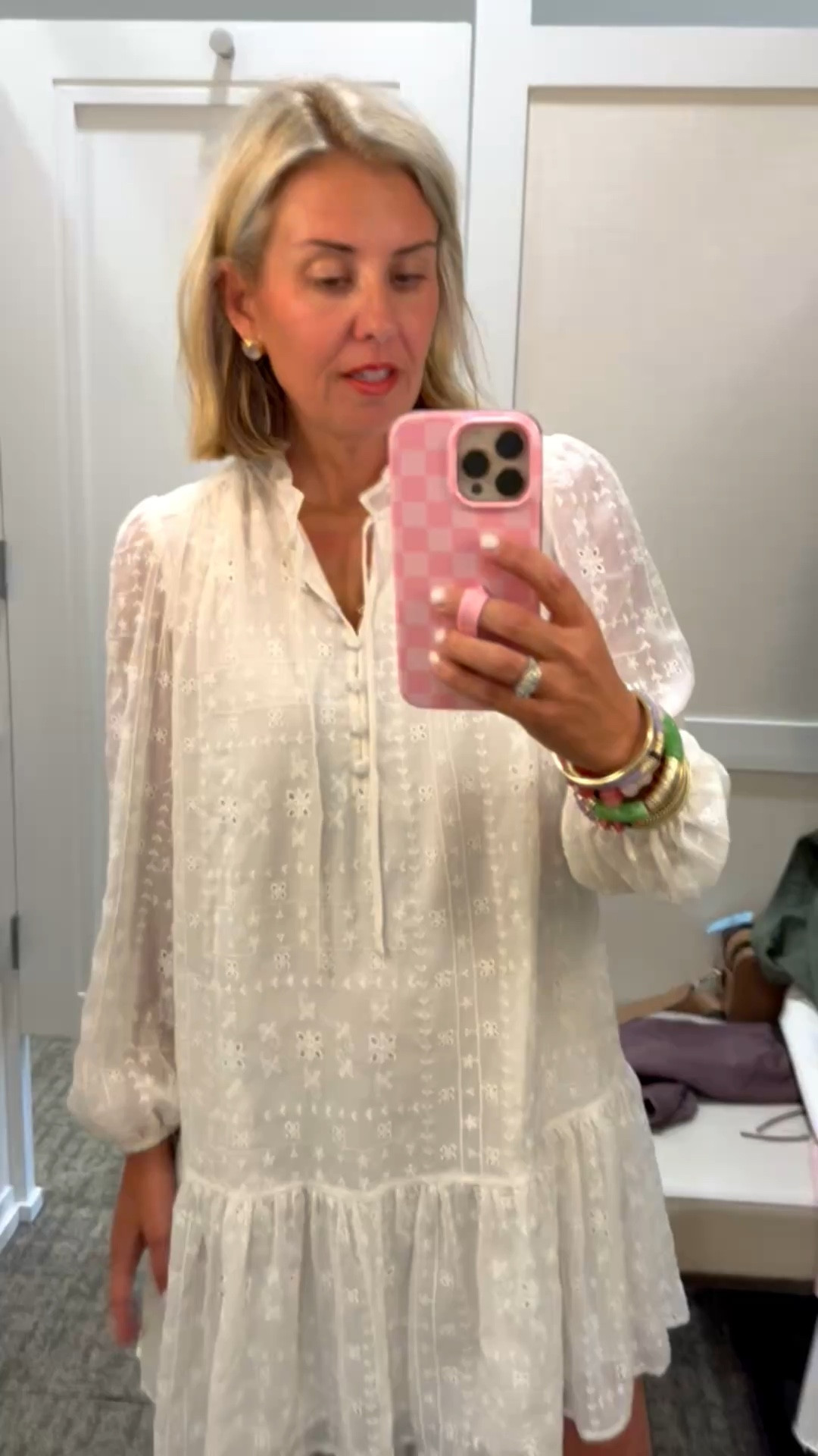 Ok yall this is beautiful! I love the detail on this dress & it has pockets. I’m in a small petite. 

#LTKdayinmylife #LTKSaleAlert #LTKmomlife