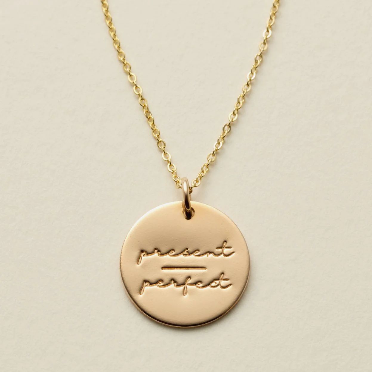 Present-Perfect Disc Necklace- 5/8 | Made by Mary (US)